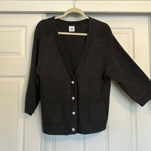 CAbi pearl button cardigan, size M